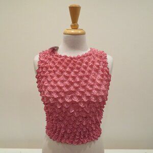 Women F.C One Size Fits Most Bubble Crinkle Popcorn Sleeveless Stretchy Tank Top